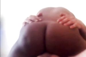 Bubble ass ebon gal rides my dong like a cowgirl on a bucking bronco