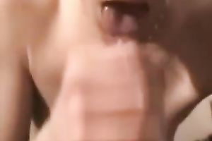 Cum-addicted girlfriend sucks my large wang like a real pro