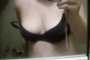 I like to show off my big bazookas in front of my camera