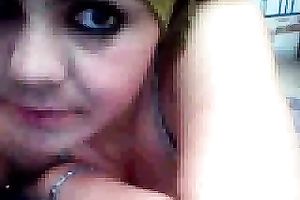 Chubby sweetie flashes her nice milk sacks and sexy wazoo