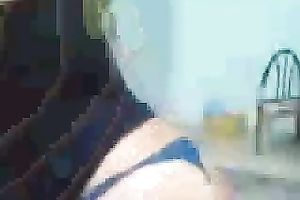 Chubby sweetie flashes her nice milk sacks and sexy wazoo