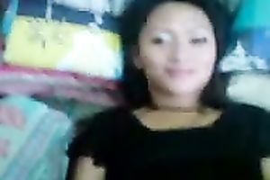 Dirty-minded non-professional cheap Asian dark brown nympho sucked my friend's shlong