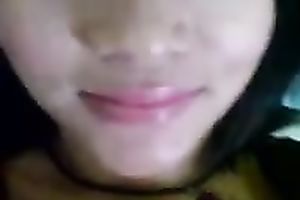Dirty-minded non-professional cheap Asian dark brown nympho sucked my friend's shlong