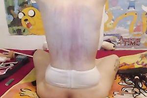 Kinky short haired pallid dark brown flashed her truly unattractive scones