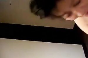 Mature Japanese lady is toying her juicy bawdy cleft for some big O