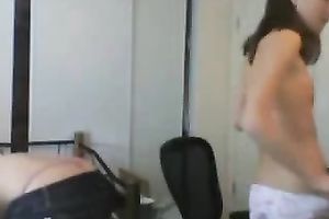 Pallid skinny natural dark brown and blond showed me off their tight tits