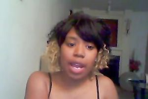 BBW ebon cam skank with great gazoo bouncing and twerking