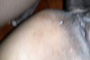 Black corpulent and buxom white lady takes powerful BBC right in her anal opening
