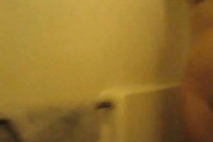 Beautiful girlfriend with plumpy butt in the shower