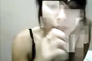 Slender dark brown babe works on cam to show me her enjoyable love bubbles