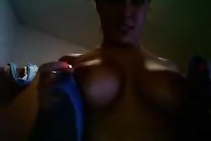 Great looking legal age teenager with jet dark hair puts on a fine livecam show