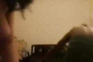 Great looking legal age teenager with jet dark hair puts on a fine livecam show