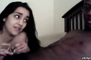 Curvy Indian hottie from local college sucks my BBC