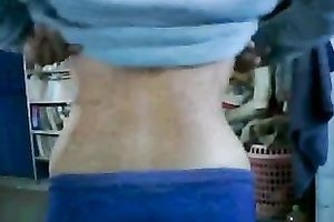 Amateur mexican wench with big mounds undresses on livecam