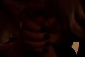 Amateur cute slender blondie wanks and sucks my friend's large weenie