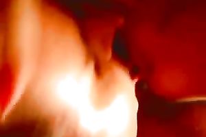 Feeding my submissive boyfriend with my bald fur pie