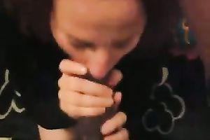 Redhead milf sucks my dark sausage and doesn't wish to stop