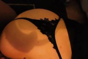 Auburn white wife with ideal large bubble butt gave damn worthy BJ before some fingering