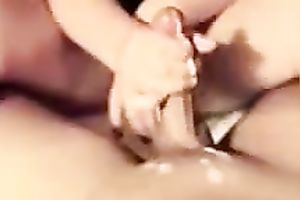 Wonderful buxom white lady does her superlatively good whilst jerking off my beefy rod