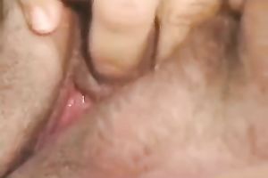 Outrageous SSBBW dark brown black cock slut pokes her pussy and a-hole with sex toys