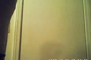 Nasty aged woman stripping in a changing room so this babe receive caught on web camera