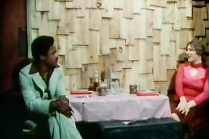 Chocolate playgirl loved to engulf that white penis in her bedroom