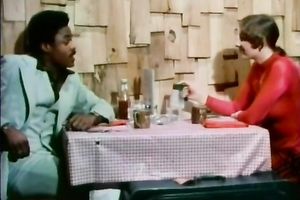 Chocolate playgirl loved to engulf that white penis in her bedroom