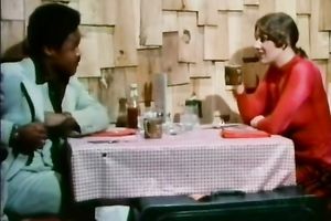 Chocolate playgirl loved to engulf that white penis in her bedroom