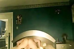 My hawt and skinny brunette hair cowgirl is fond of jumping on my penis