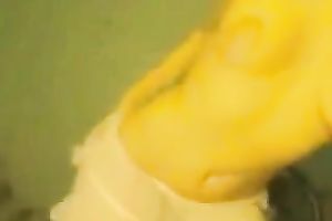 Blond haired playgirl in white brassiere stripteased for me merely on web camera