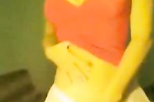 Blond haired playgirl in white brassiere stripteased for me merely on web camera