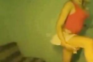 Blond haired playgirl in white brassiere stripteased for me merely on web camera