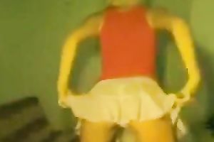 Blond haired playgirl in white brassiere stripteased for me merely on web camera