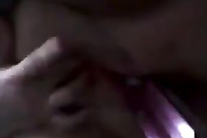 My kinky girlfriend used latrine brush to fuck her own twat