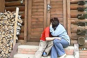 My lewd auntie fucking my slim ally in her abode