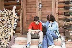 My lewd auntie fucking my slim ally in her abode