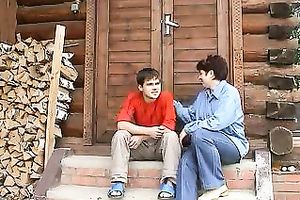 My lewd auntie fucking my slim ally in her abode