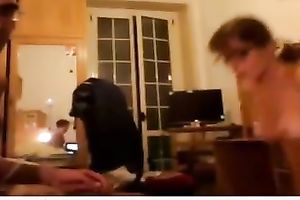 Giving worthwhile head to my hot and juvenile spouse on webcam