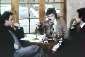 Dirty brunette hair Euro floozy widens her legs for a guy