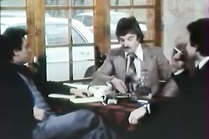 Dirty brunette hair Euro floozy widens her legs for a guy