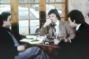 Dirty brunette hair Euro floozy widens her legs for a guy