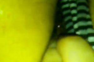 Closeup homemade teaser clip of my wife's moist vagina in the pants