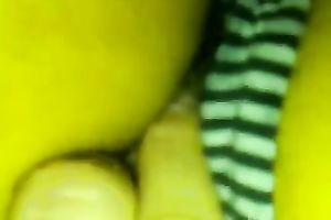 Closeup homemade teaser clip of my wife's moist vagina in the pants