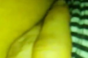 Closeup homemade teaser clip of my wife's moist vagina in the pants