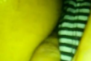 Closeup homemade teaser clip of my wife's moist vagina in the pants