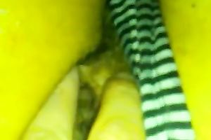 Closeup homemade teaser clip of my wife's moist vagina in the pants