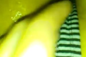 Closeup homemade teaser clip of my wife's moist vagina in the pants