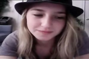 Hot and cute golden-haired legal age teenager is ready to tease me on cam