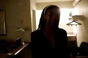 My ebon girlfriend with well-matured mangos likes masturbating