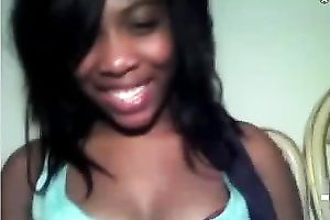 Erotic web camera solo with a cute swarthy slutwife rubbing her teats